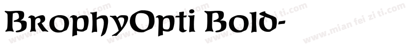 BrophyOpti Bold字体转换